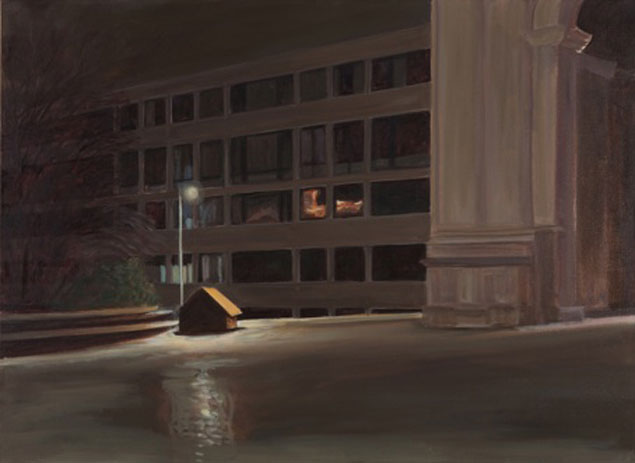 Eithne Jordan: Paris Street VII, Oil on Linen, 73 x 100 cm, 2008 | Rubicon Gallery