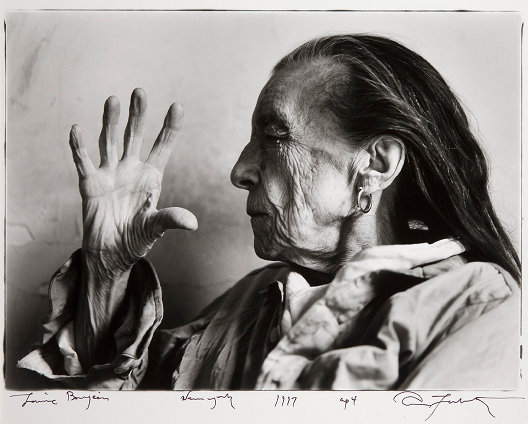 Annie Liebovitz: Louise Bourgeois, New York,1997 , Gelatin silver print. Edition of 25. 29.2 x 40 cm. Courtesy of the Liebovitz Studio | Out of the Dark Room: The David Kronn Collection | Wednesday 20 July – Sunday 9 October 2011 | IMMA
