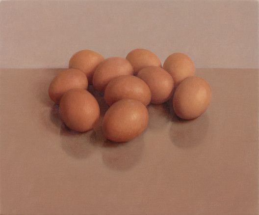 Comhghall Casey: Ten Eggs, oil on linen | Easter Group Show | Friday 28 March – Saturday 10 May 2014 | Solomon Fine Art
