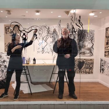 One Day Live Drawing Performance by Alastair MacLennan and Marie Phelan | The LAB 
Foley Street, Dublin 1 | Friday 12 January 2024 | to 